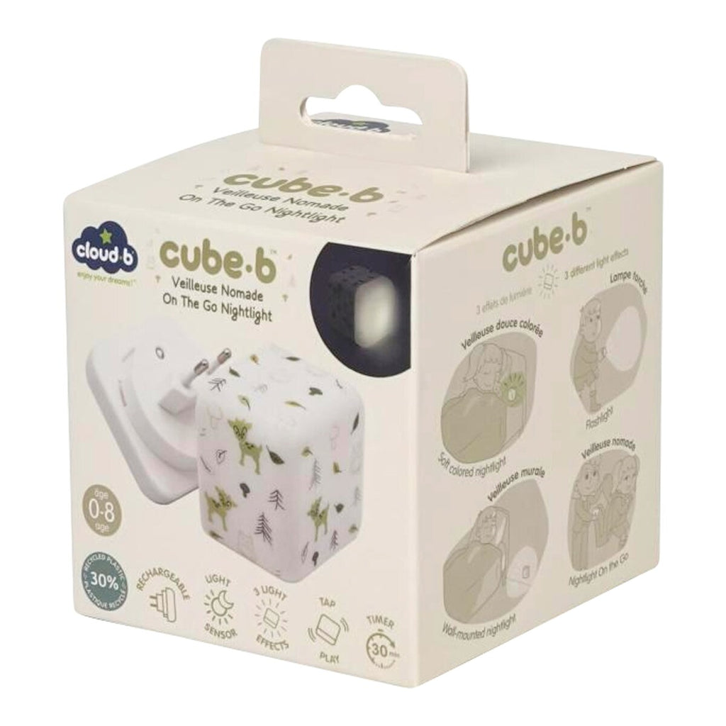 Nattlys Cube B 2-i-1 mobil og stikkontakt 7x7x7 cm - Cloud B
