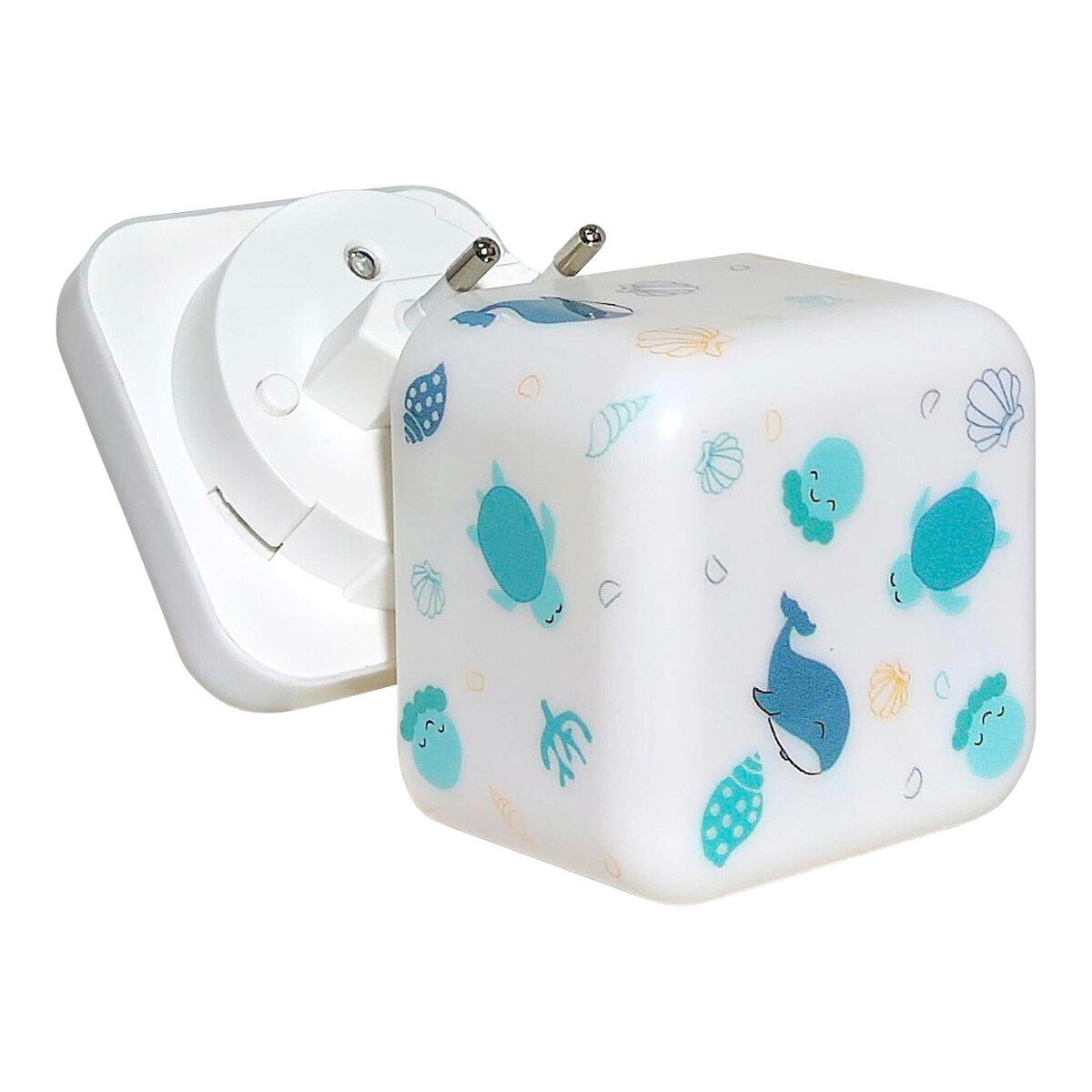 Nattlys Cube B 2-i-1 mobil og stikkontakt 7x7x7 cm - Cloud B