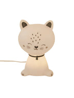Nattlys katt med LED og relieffdesign bakside med bryter