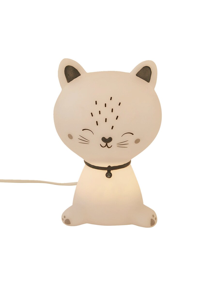 Nattlys katt med LED og relieffdesign bakside med bryter