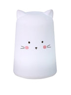 Nattlys katt oppladbart LED silikon 14,5 cm detalj