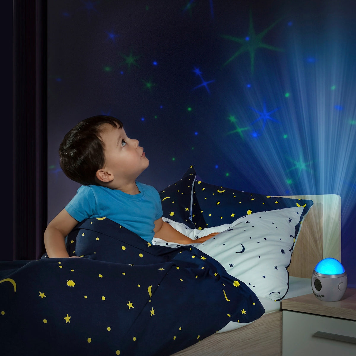Nattlys My Magic Starlight med batterirom sikret med skrue