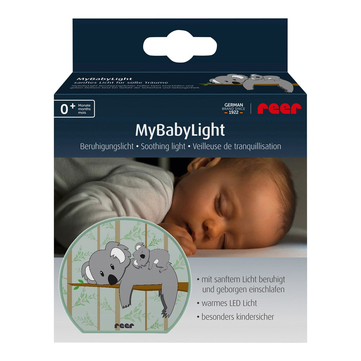Oversikt av Nattlys MyBabyLight i barnerommet
