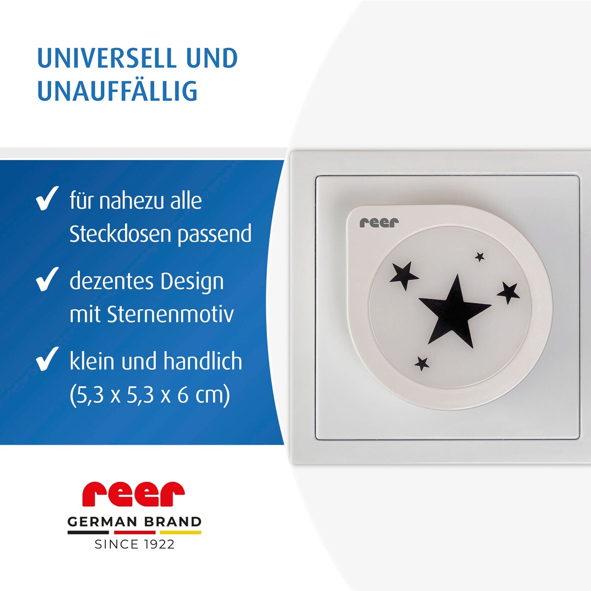 Nattlys Night Guide Star med skumringssensor LED med automatisk sensor