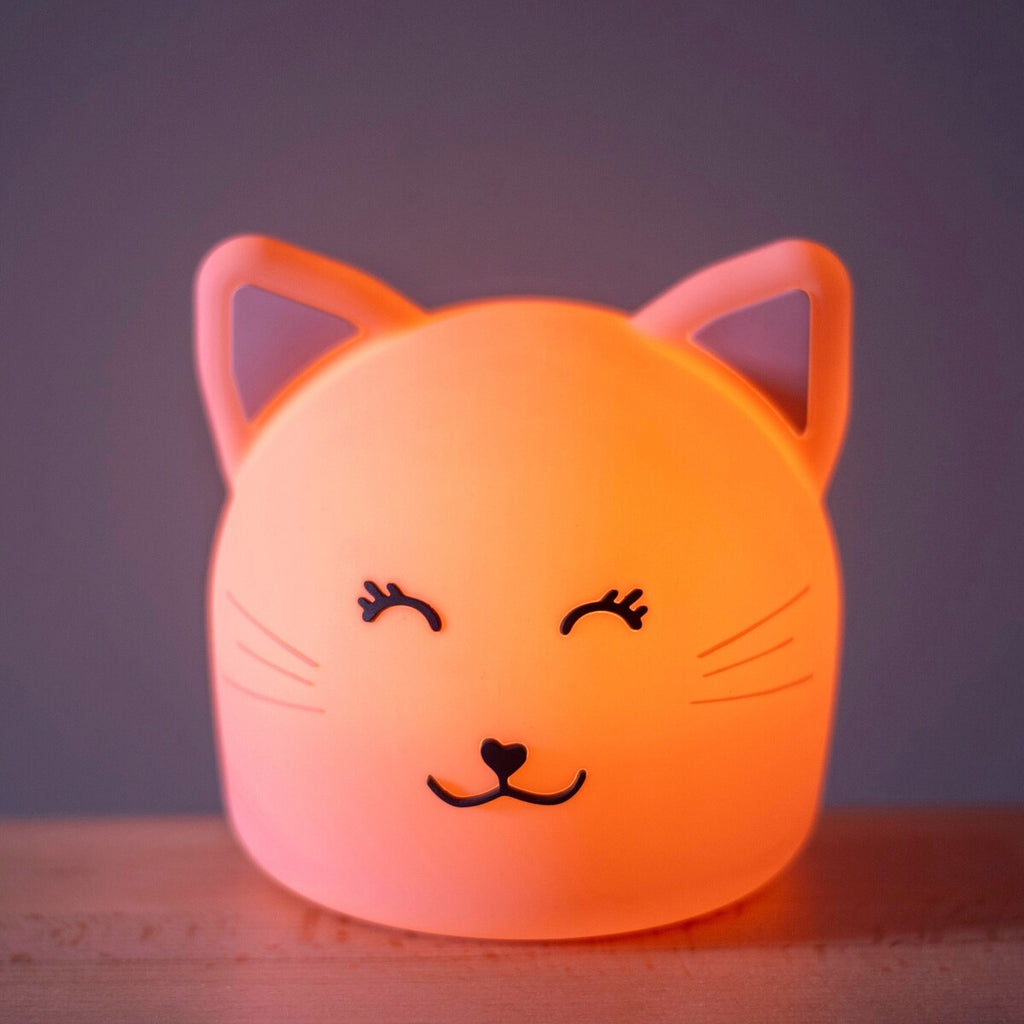 Nattlys i silikon med LED og timer, USB-oppladbart dyremotiv Mr. Lion