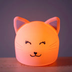 Nattlys i silikon med LED og timer, USB-oppladbart dyremotiv Mr. Lion