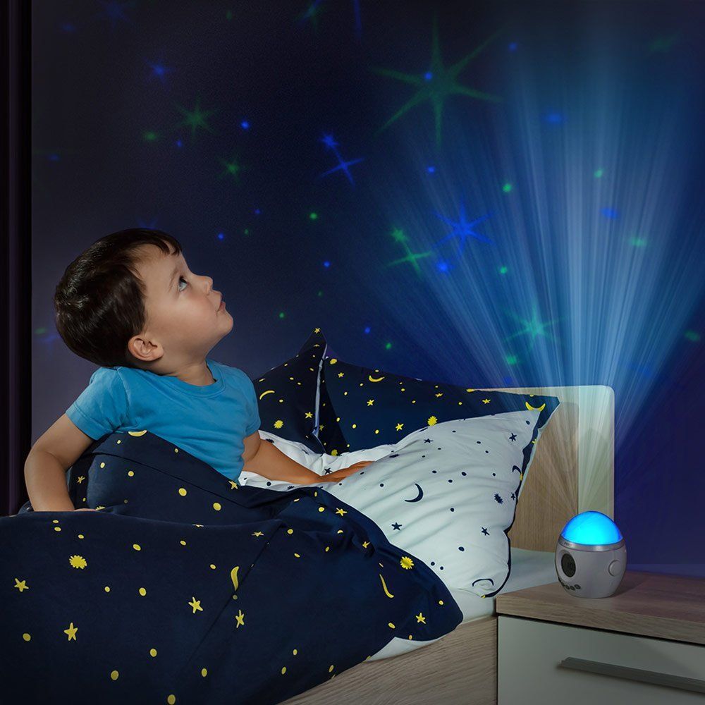 Montert Nattlys med stjerneprojektor og musikk My Magic Starlight i barnerom