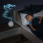 Nattlys med stjerneprojektor og musikk My Magic Starlight med AUX-kabel