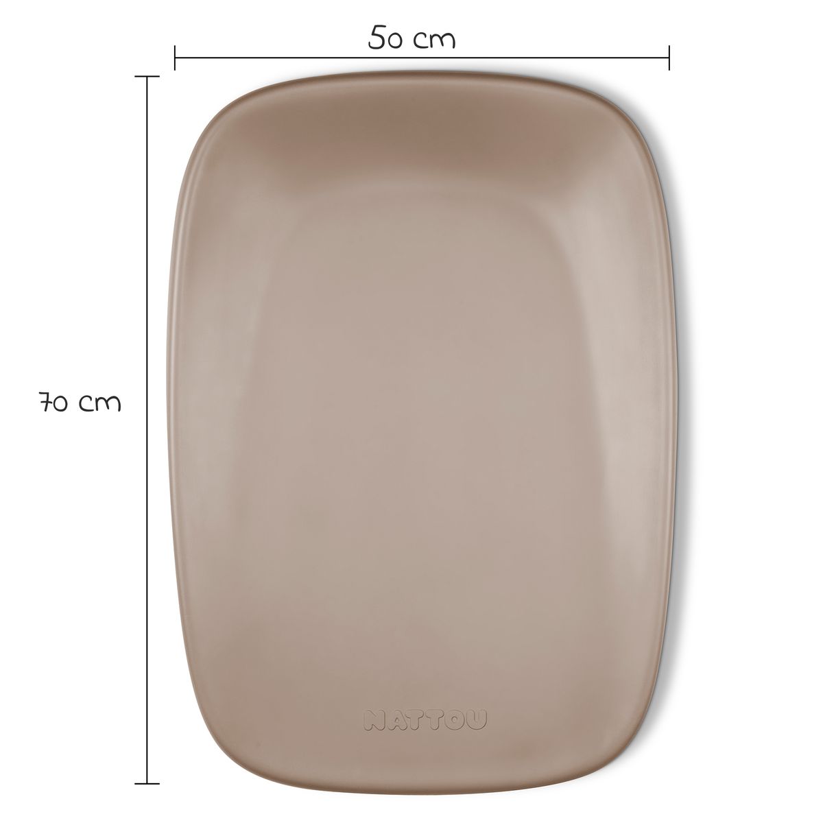 Stellematte Softy 50 x 70 cm avtørkbar med forhøyet kant - Nattou