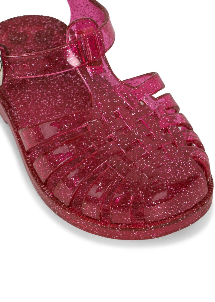 Nea glitter-sandaler med spenne sangria str. 21 montert på fot