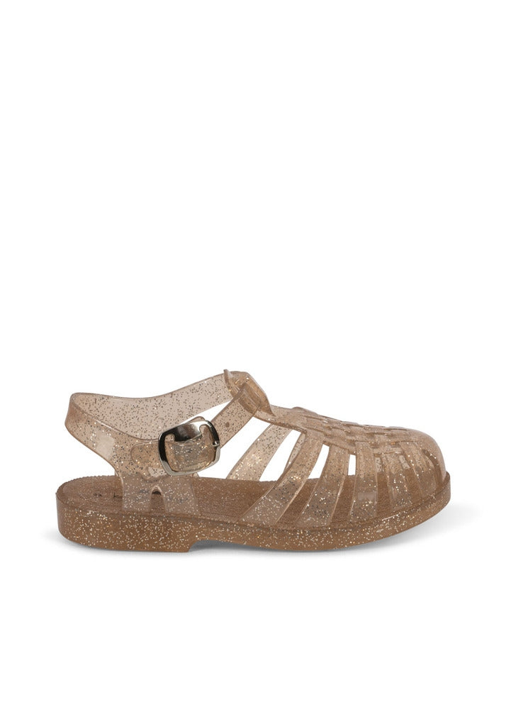 Nea glitter-sandaler med spenne Tiger's Eye str. 24 bakside