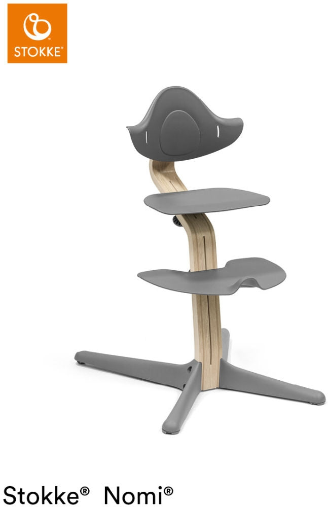Nomi Chair barnestol inkl. baby sett natur/grå - Stokke forfra