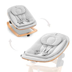 Nyfødtinnlegg og vippestol Highchair Bouncer Eco i tre forfra