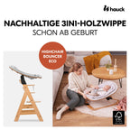 Nyfødtinnlegg og vippestol Highchair Bouncer Eco i tre baksiden