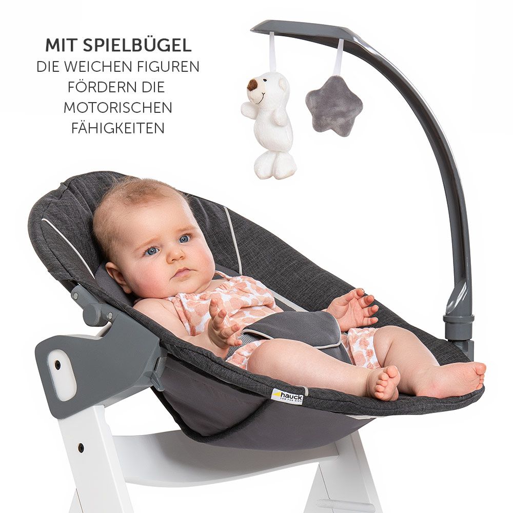 Nyfødtinnsats & vippestol til Alpha barnestol 2in1 Deluxe med lekebøyle