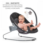 Sikker montering av Nyfødtinnsats & vippestol til Alpha barnestol 2in1 Deluxe på Hauck stol
