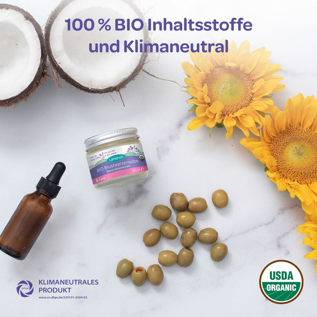 Økologisk brystvortesalve 60 ml uten parfyme Lansinoh åpnet tube