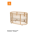Montert ombyggingssett for babyseng Sleepi Mini i bøk