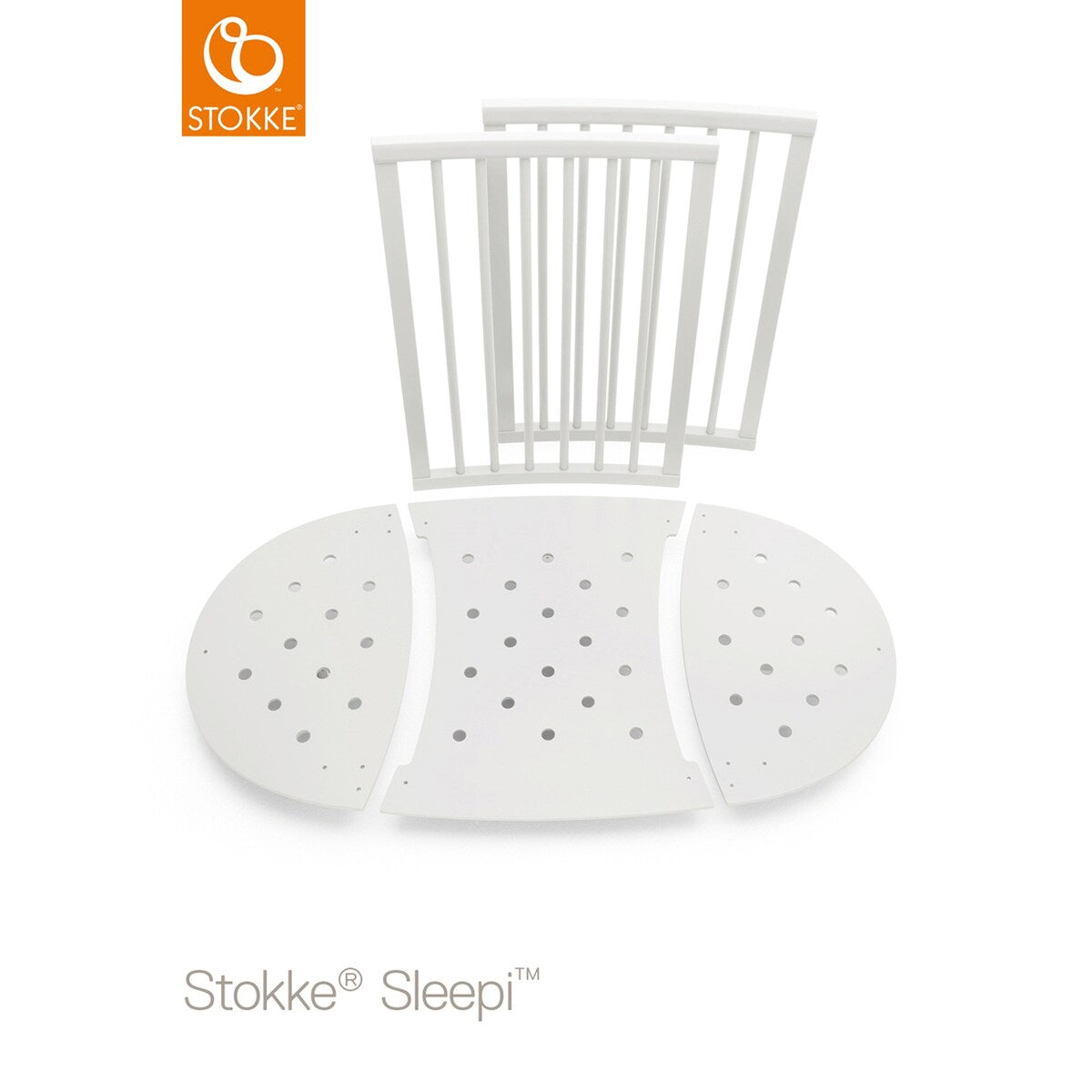 Ombyggingssett for Sleepi Mini til barneseng 120 cm forfra