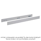 Ombyggingssett til juniorseng Lea 70 x 140 cm grå bakside