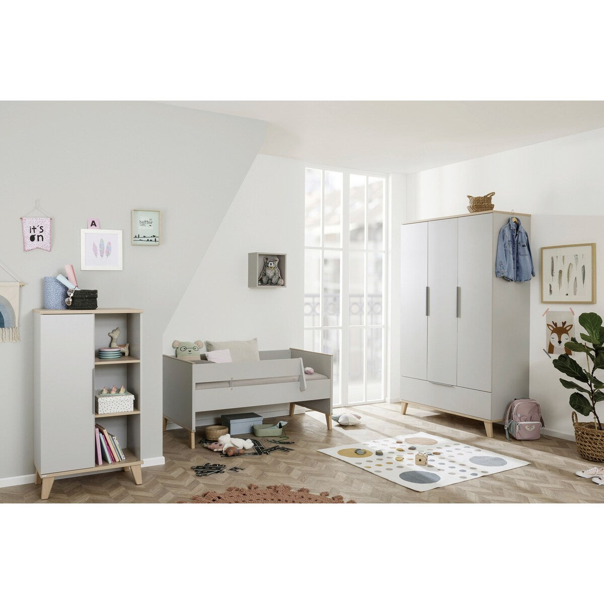 Bakside av ombyggingssider for babyseng Fiene 139x18 cm PAIDI