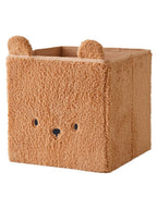 Oppbevaringsboks bjørn teddyfleece 29x29x29 cm forfra