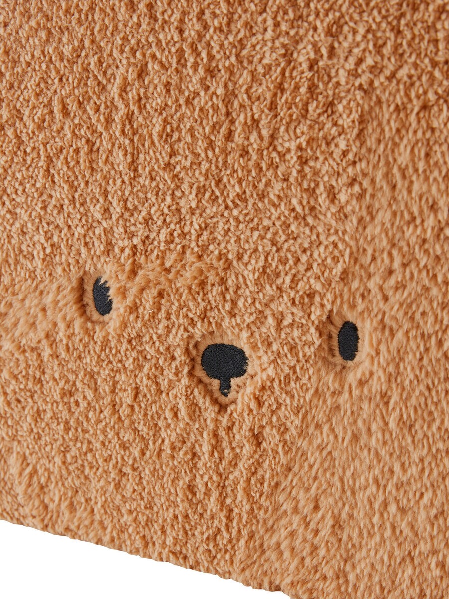 Oppbevaringsboks bjørn teddyfleece 29x29x29 cm detalj av bjørneansikt