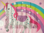 Oppbevaringsboks med lokk enhjørning 60x30x35 cm rosa polyester