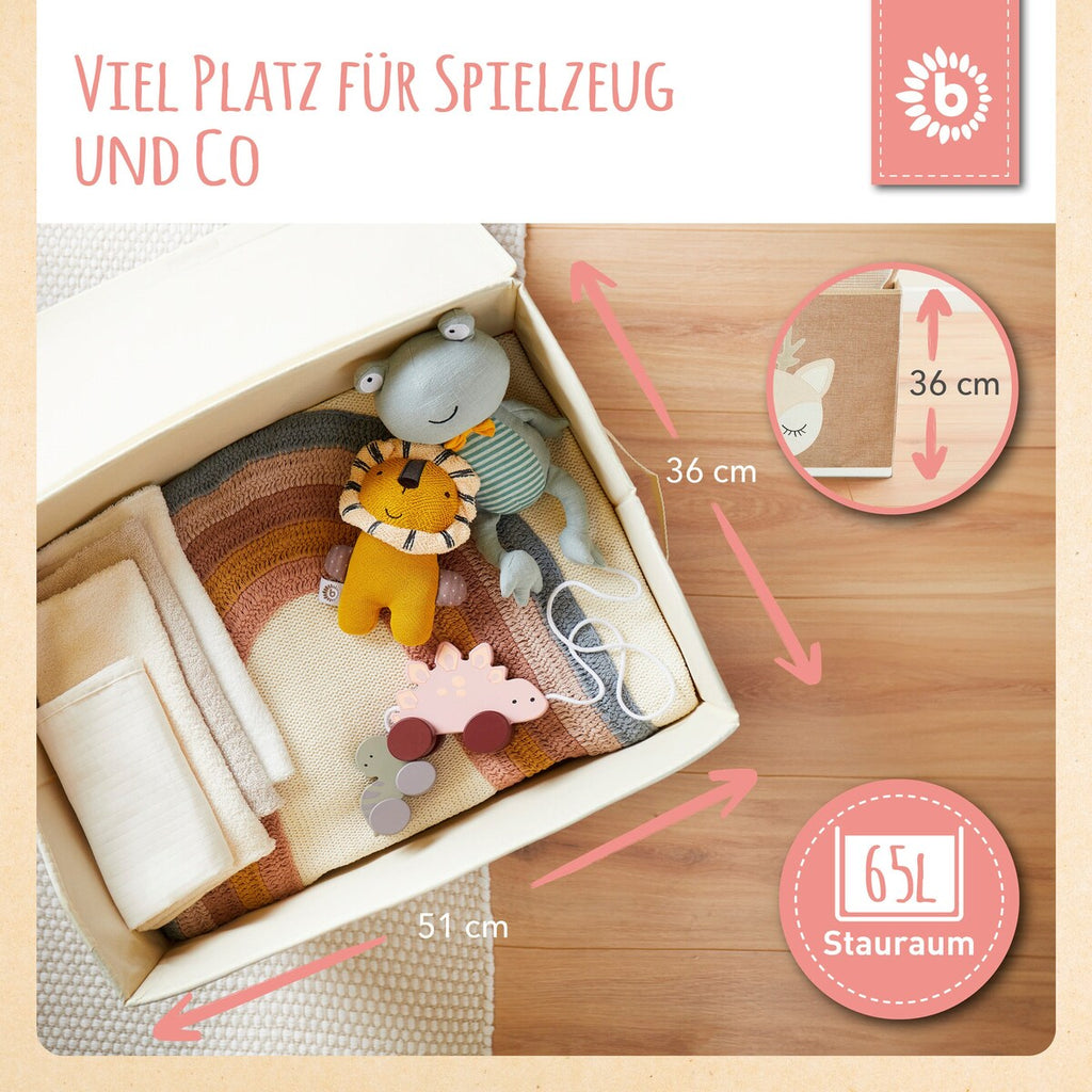 Detalj av lokk på Oppbevaringsboks med lokk Reh Ella