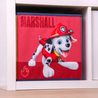 Detalj av Paw Patrol-motiv på oppbevaringsboks