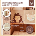 Oppbevaringsboks for barn pinnsvin Piksi montert i barnerom