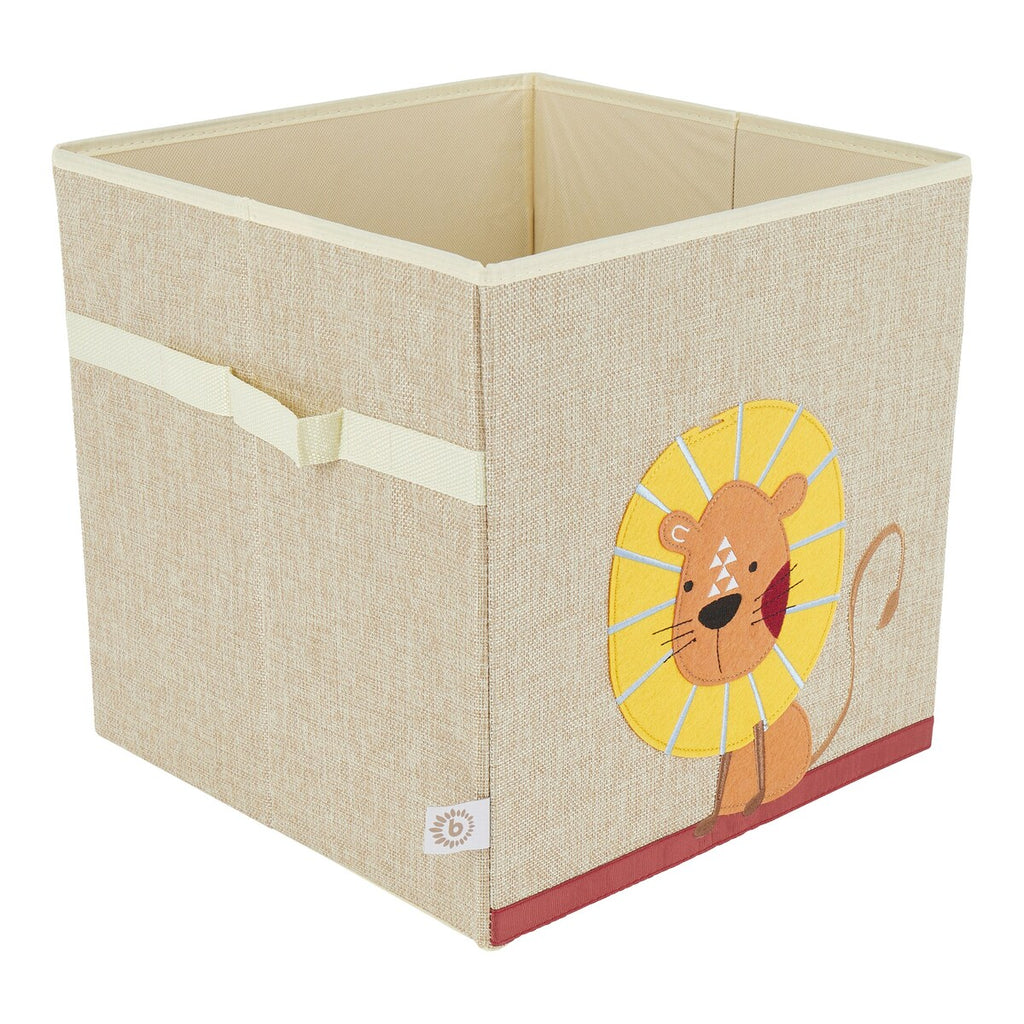 Oppbevaringsboks i polyester 32x32x32 cm med dyremotiv bakside