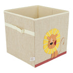 Oppbevaringsboks i polyester 32x32x32 cm med dyremotiv bakside