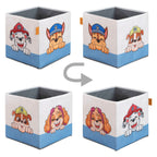 Oppbevaringsbokser 2-delt sett Paw Patrol 27x27 cm bakside