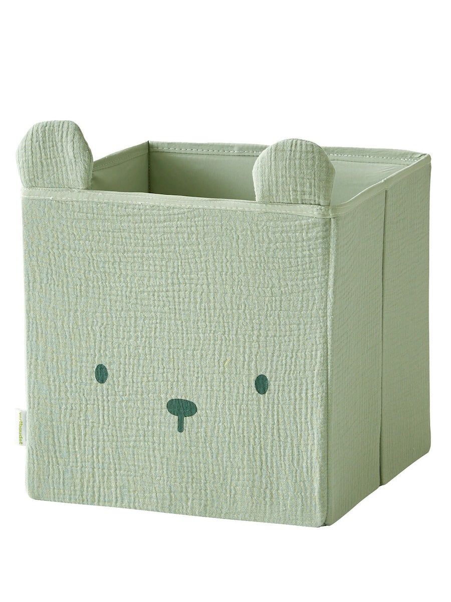 Oppbevaringsbokser 2-pakning musselin 29x29x29 cm bakside
