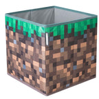 Oppbevaringsbokser 2er sett, sammenleggbare, canvas MINECRAFT montert i hylle