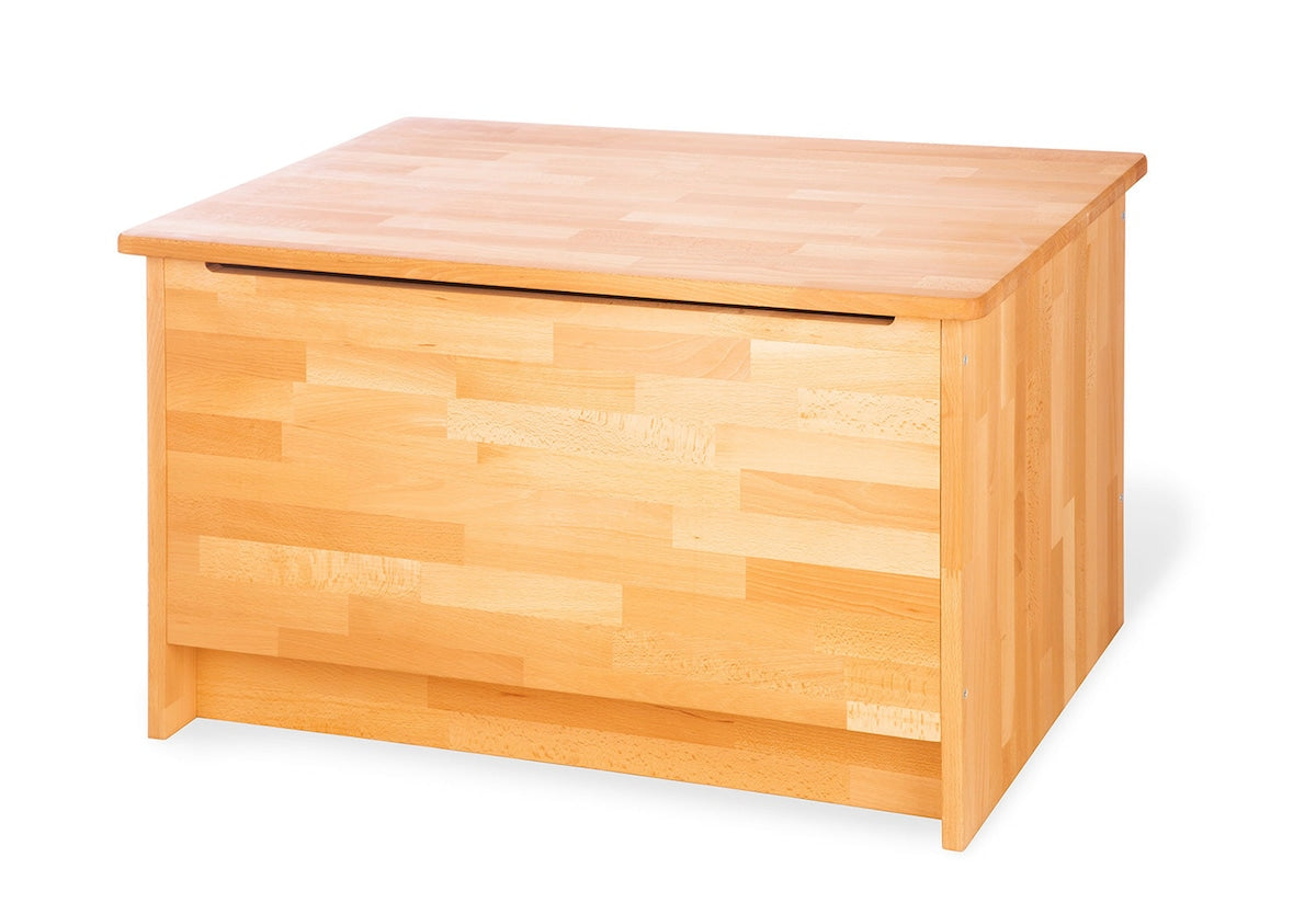 Oppbevaringskiste i massiv bøk med lokk 80x55x48 cm fra Pinolino