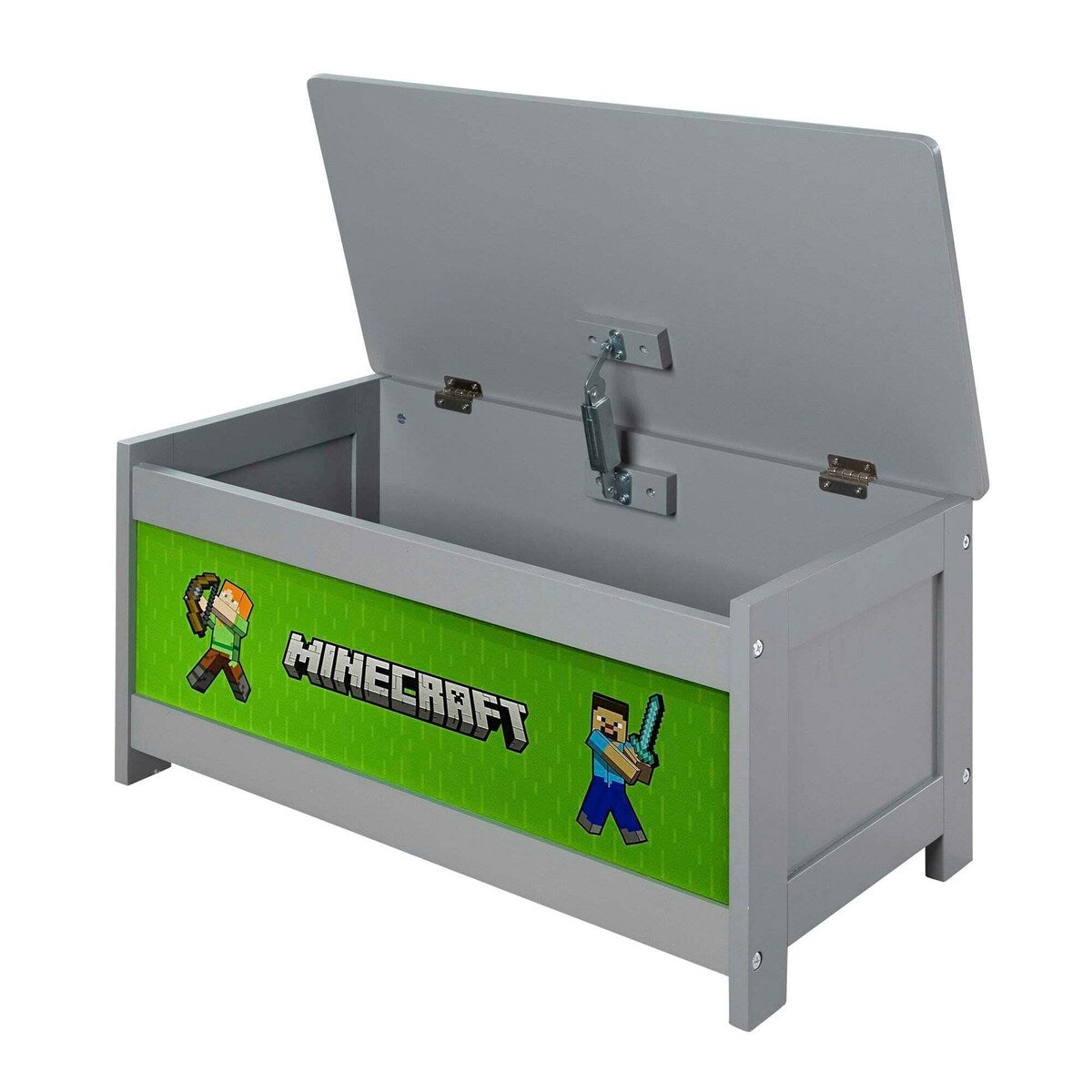 Detalj av Minecraft pixel-design på Oppbevaringskiste og sittebenk MINECRAFT i MDF