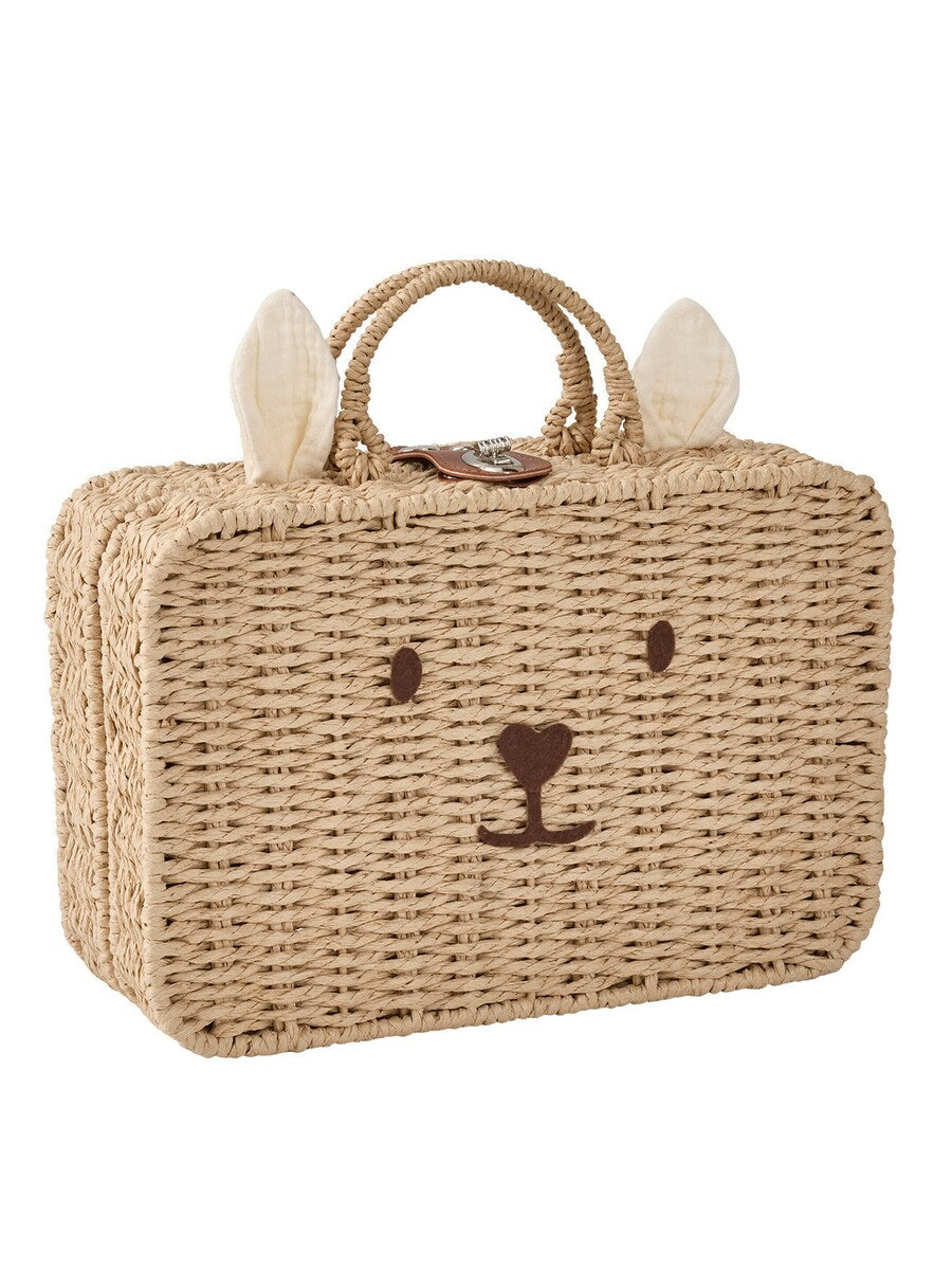 Oppbevaringskoffert for barnerom mus 26x31 cm papir forfra