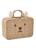 Oppbevaringskoffert for barnerom mus 26x31 cm papir forfra