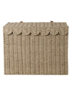 Oppbevaringskoffert FESTON i papir 38x36x50 cm beige bakside