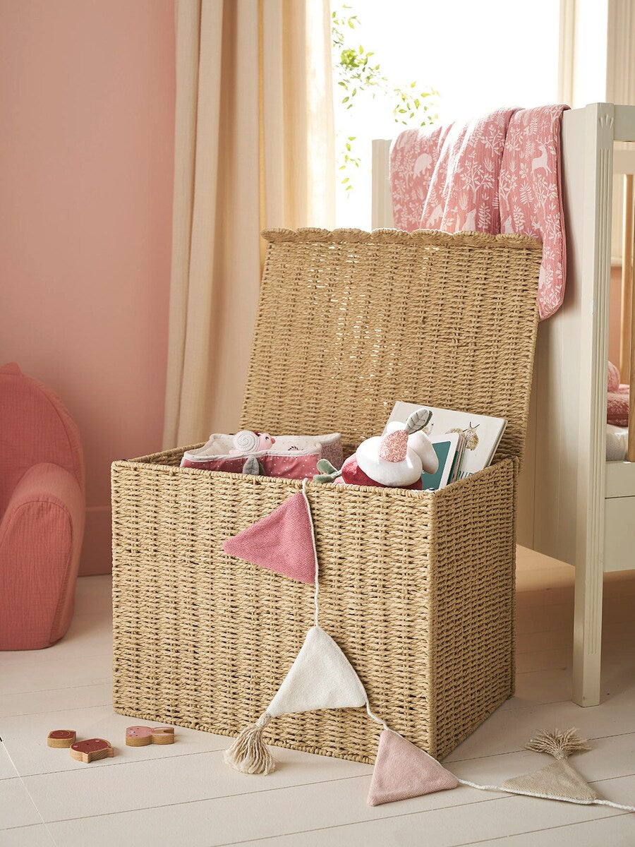 Oppbevaringskoffert FESTON i papir 38x36x50 cm beige montert