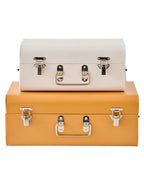 Oppbevaringskofferter 2-pk i metall vintage-stil pakket med leker