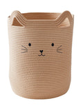 Oppbevaringskurv KATZE med kattedesign forfra