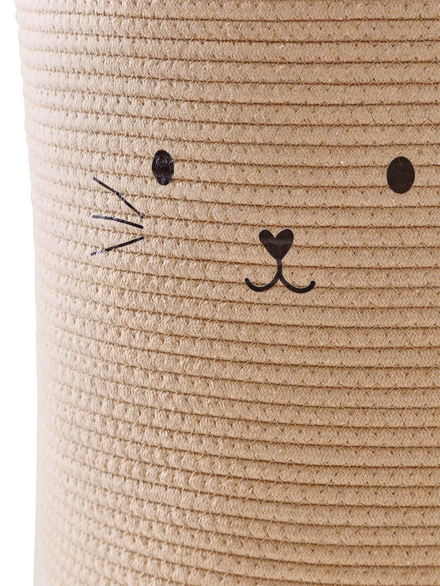 Oppbevaringskurv KATZE med kattedesign bakside