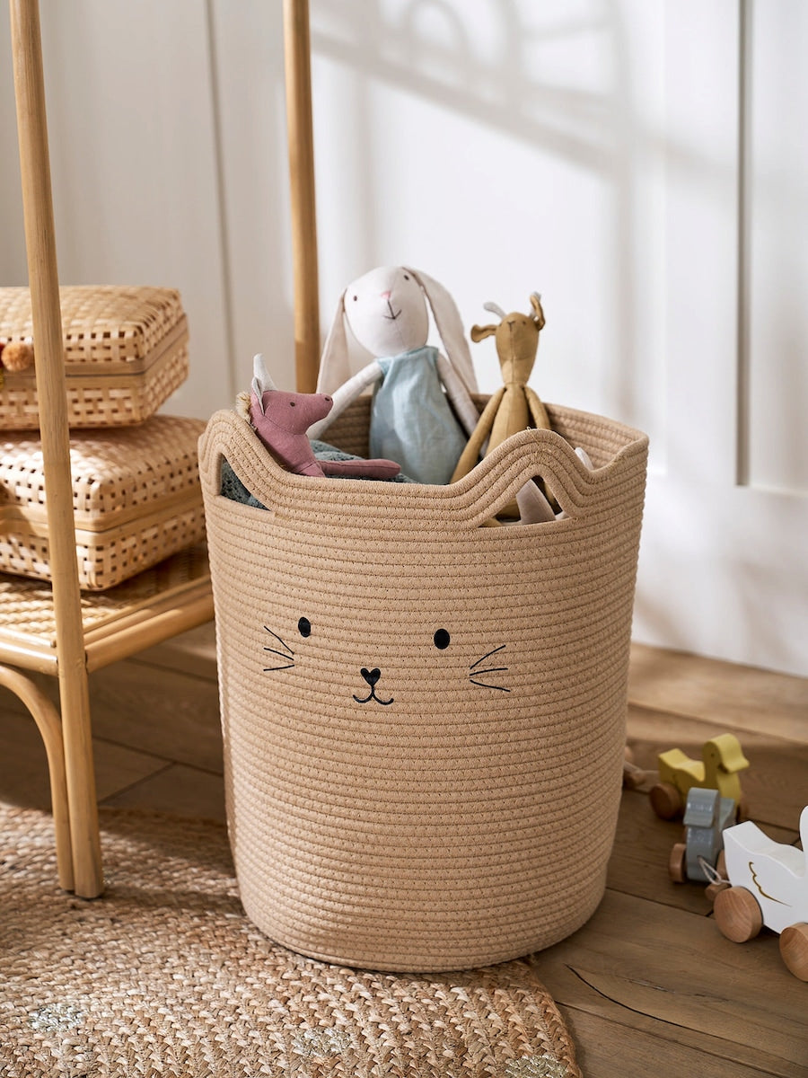 Detalj av Oppbevaringskurv KATZE med kattedesign