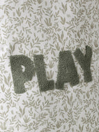 Oppbevaringskurv PLAY bomull 35x35x50 cm detalj av frotte-tekst