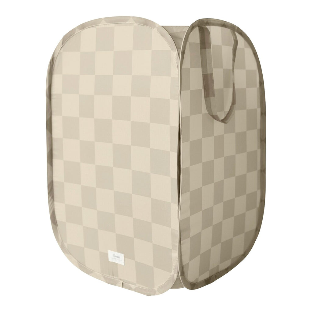 Oppbevaringskurv pop-up resirkulert polyester 37x27x85 cm forfra