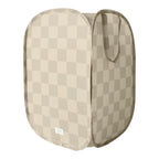 Oppbevaringskurv pop-up resirkulert polyester 37x27x85 cm forfra