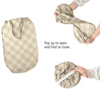 Oppbevaringskurv pop-up resirkulert polyester 37x27x85 cm sammenfoldet